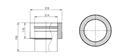 DWV37 Přechodový díl jednostěnného kouřovodu na komín po vodě pr. 180 mm