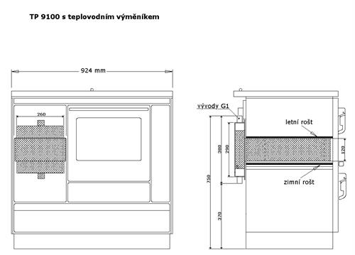 Teplovodní sporák VSP 9100-V