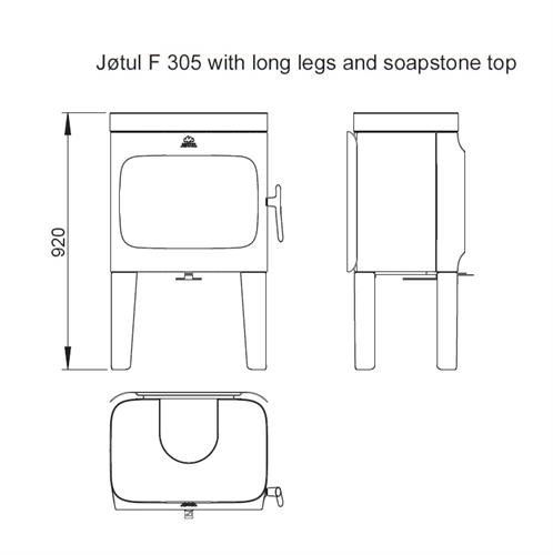 Krbová kamna Jotul F 305 CB LL - černý lak