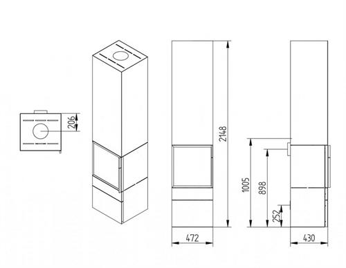 Krbová kamna  CUBIC 215