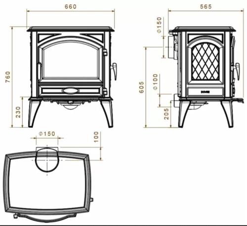 Krbová kamna Dovre 640 WD - na dřevo