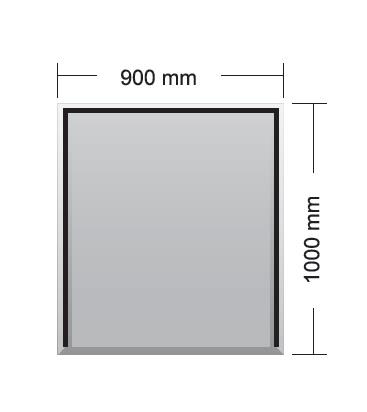 Sklo pod kamna Berlin 8 - 900x1000 mm