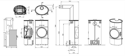 Krbová kamna CLOU Compact Cook - s varnou deskou