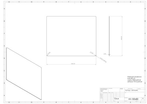 Plech obdélník - 800x1000 mm