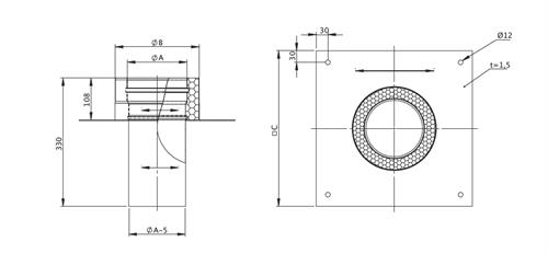 DWV08 Základová deska pro komínové prodloužení pr. 200 mm