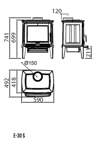 Krbová kamna E-30 S