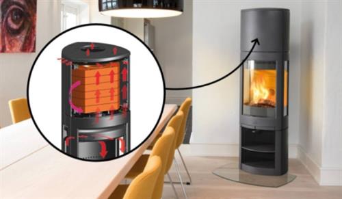 Krbová kamna Jotul F 378 ADV HIGH TOP - s akumulačním nástavcem