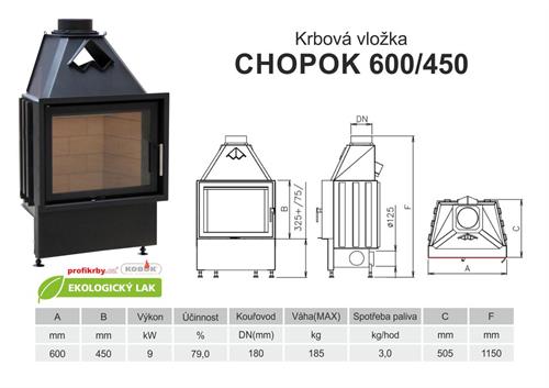 Krbová vložka Chopok 600