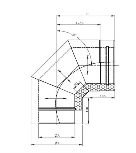 DWV60 Koleno 90° pr. 180 mm