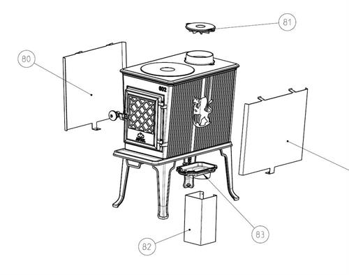 Krbová kamna Jotul F 602 ECO BBE - modročerný smalt