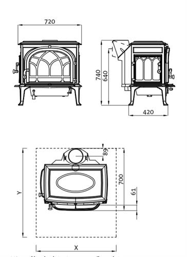 Krbová kamna Jotul F 500 CB 