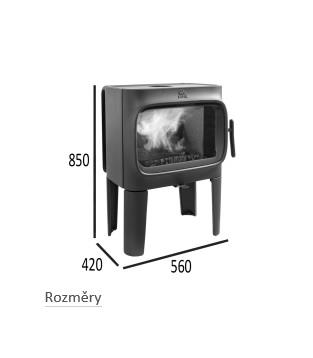 Krbová kamna Jotul F 305 CB LL - bílý smalt