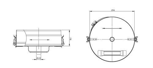 DWV44 Odnímatelná nádobka spodního ukončení pr. 150 mm