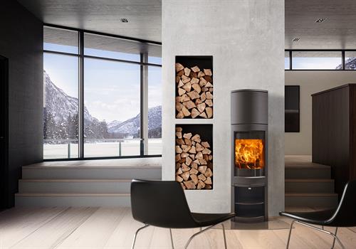 Krbová kamna Jotul F 361 ADV HT BP - litinový podstavec, nástavec,černý lak