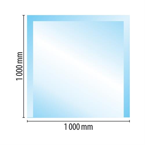 Sklo pod kamna - čtverec 1000x1000 mm