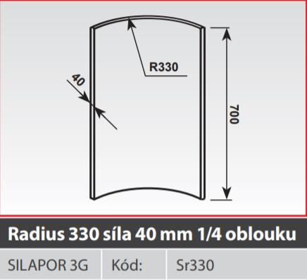 Deska oblouk R 330