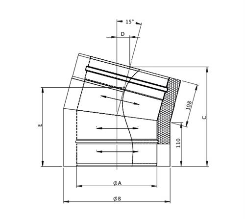 DWV16 Koleno 15° pr. 150 mm