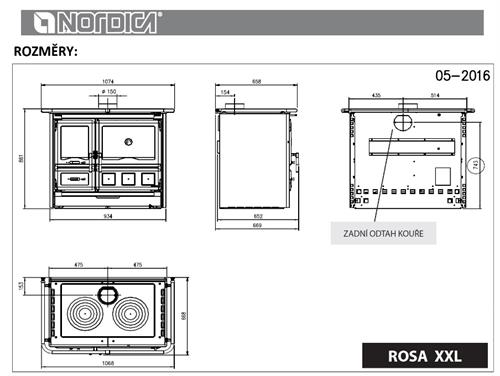 Kuchyňský sporák Rosa XXL 