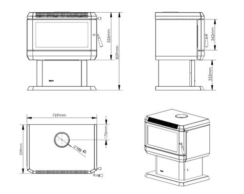 Krbová kamna REGENCY F 250 - s ventilátorem