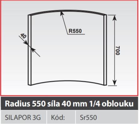 Deska oblouk R 550