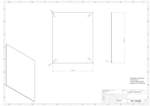 Plech obdélník - 1000x800 mm