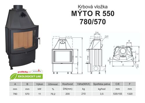 Krbová vložka Mýto R550 670x510