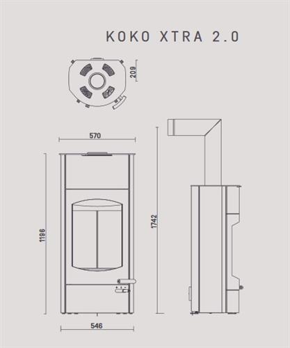 Krbová kamna KOKO 2.0 Xtra - s akumulací