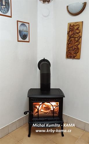 Krbová kamna Jotul F 100 ECO.2 LL BP - dlouhé nohy, černý lak