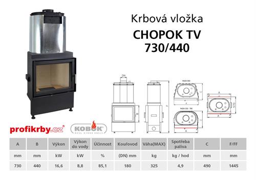 Krbová vložka Chopok TV 730/440