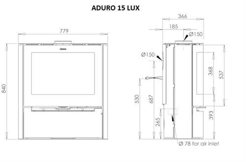 Krbová kamna Aduro 15 LUX - air