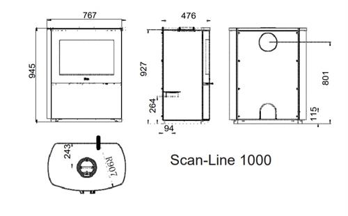 Krbová kamna Scan-Line 1000